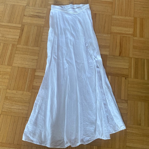 Backstage brand white long linen skirt - Picture 1 of 4
